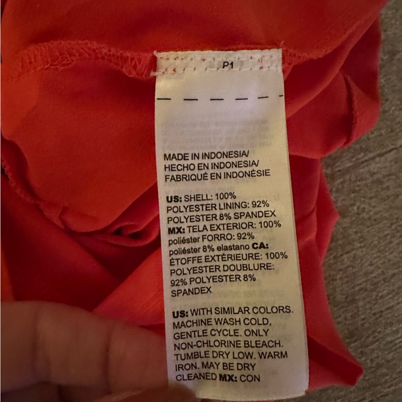 🏷️✂️🔥 White House Black Market romper orange coral color flutter sleeve Sz 8 #16 - Picture 5 of 5